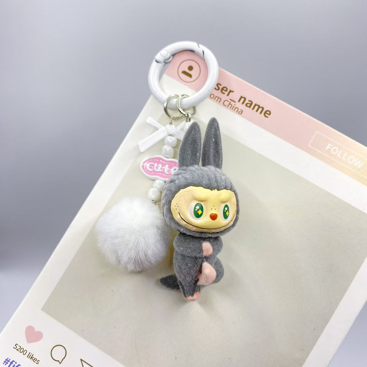 #7Cute and high-value labubu keychain