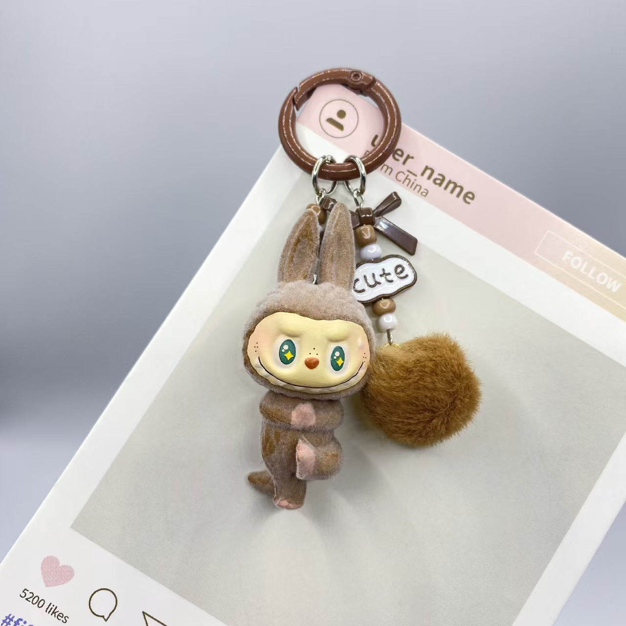 #7Cute and high-value labubu keychain